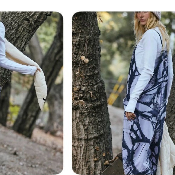 Free people hot shot jumpsuit Artistic Black and White jumpsuit / nwot - Picture 2 of 2